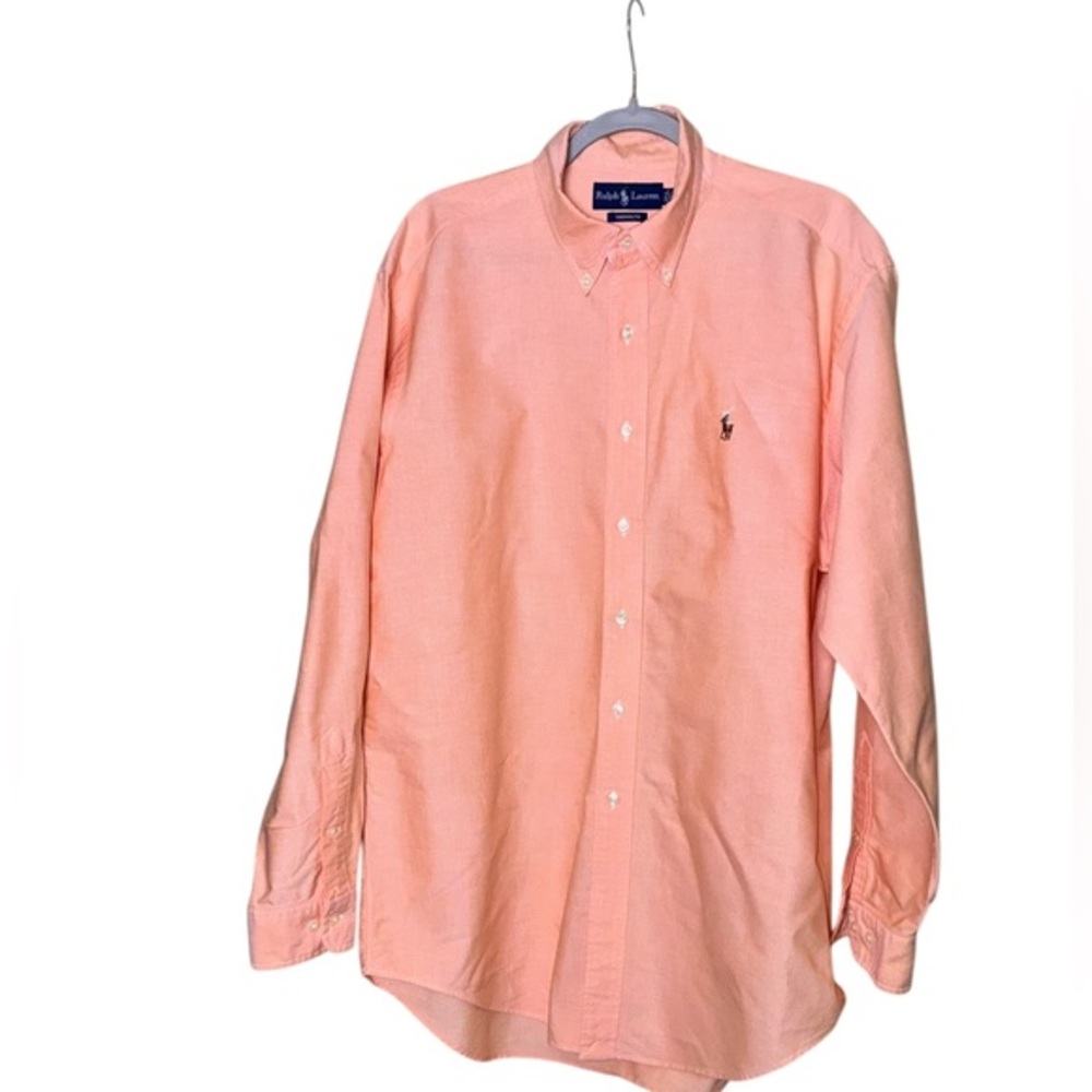 NA XXXX ???? Button Down Oxford Orange Melon Peach Shirt Sz 16.5 34/35